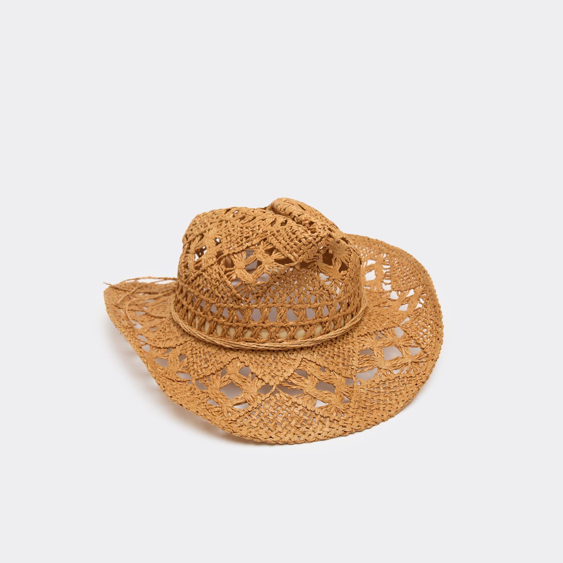 EGO EGO Beige Straw Western Cowboy Hat For Women