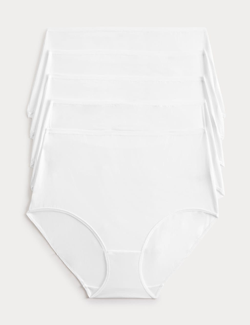 M&S Eco White Microfibre Full Briefs 5-Pack
