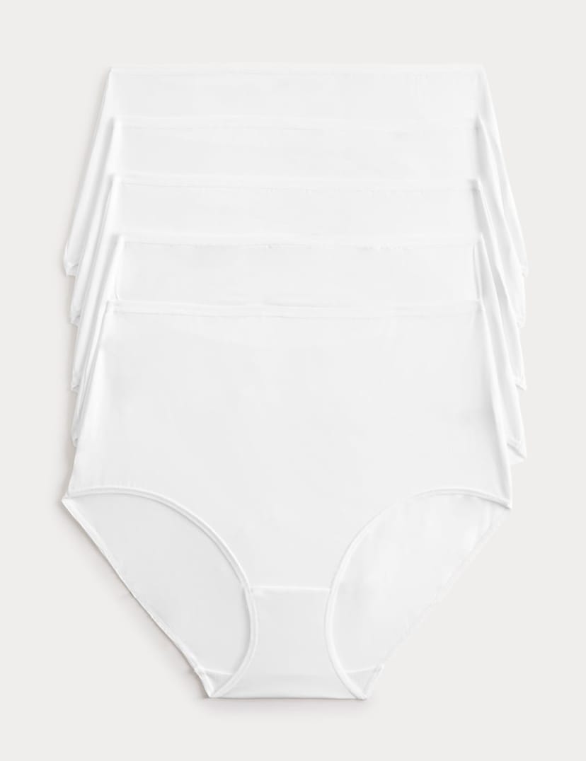 Marks & Spencer M&S 5pk Microfibre Full Briefs Eco White - 1