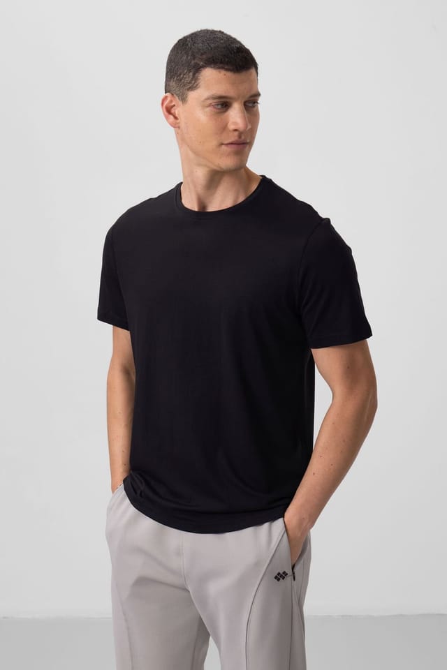Tommy Life Tommy Life Men's Comfort Fit Crew Neck T-Shirt in Black - 3