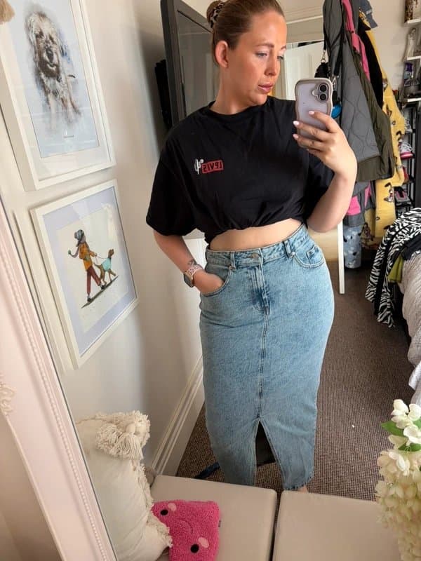 ASOS Design ASOS Design midi denim skirt size 12