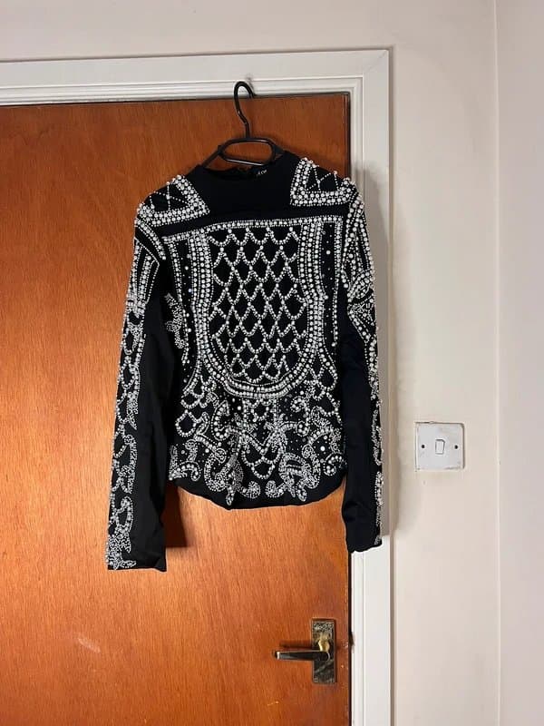 A Star Is Born A Star is Born Embellished Top With Long Sleeves  Size 10