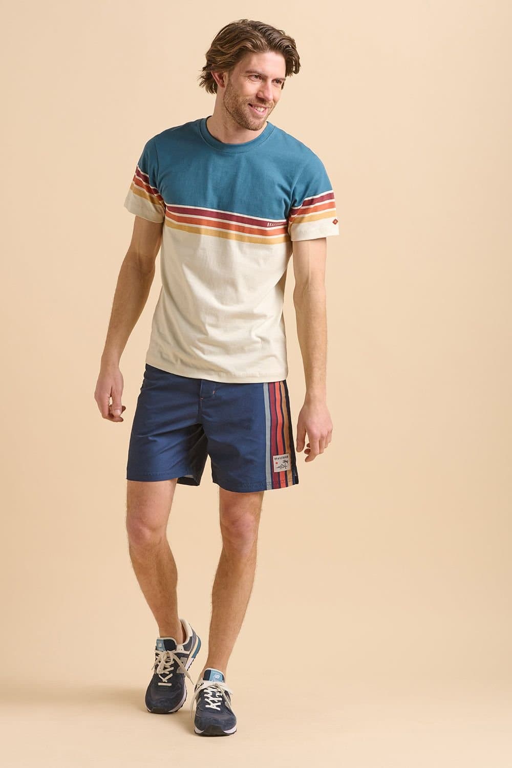 Brakeburn Brakeburn Men's Side Stripe Boardshorts in Navy