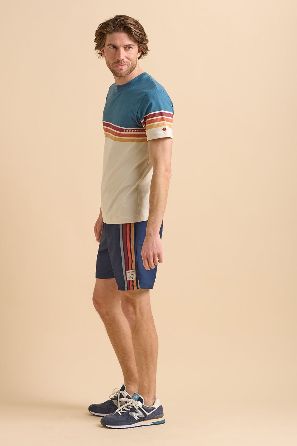 Brakeburn Brakeburn Men's Side Stripe Boardshorts in Navy - 3