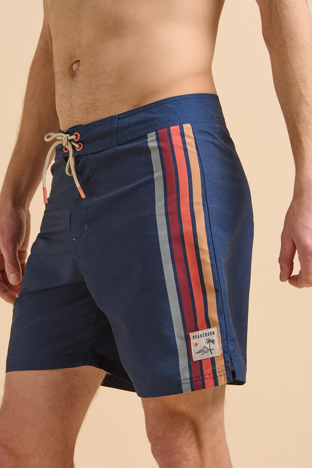 Brakeburn Brakeburn Men's Side Stripe Boardshorts in Navy - 4