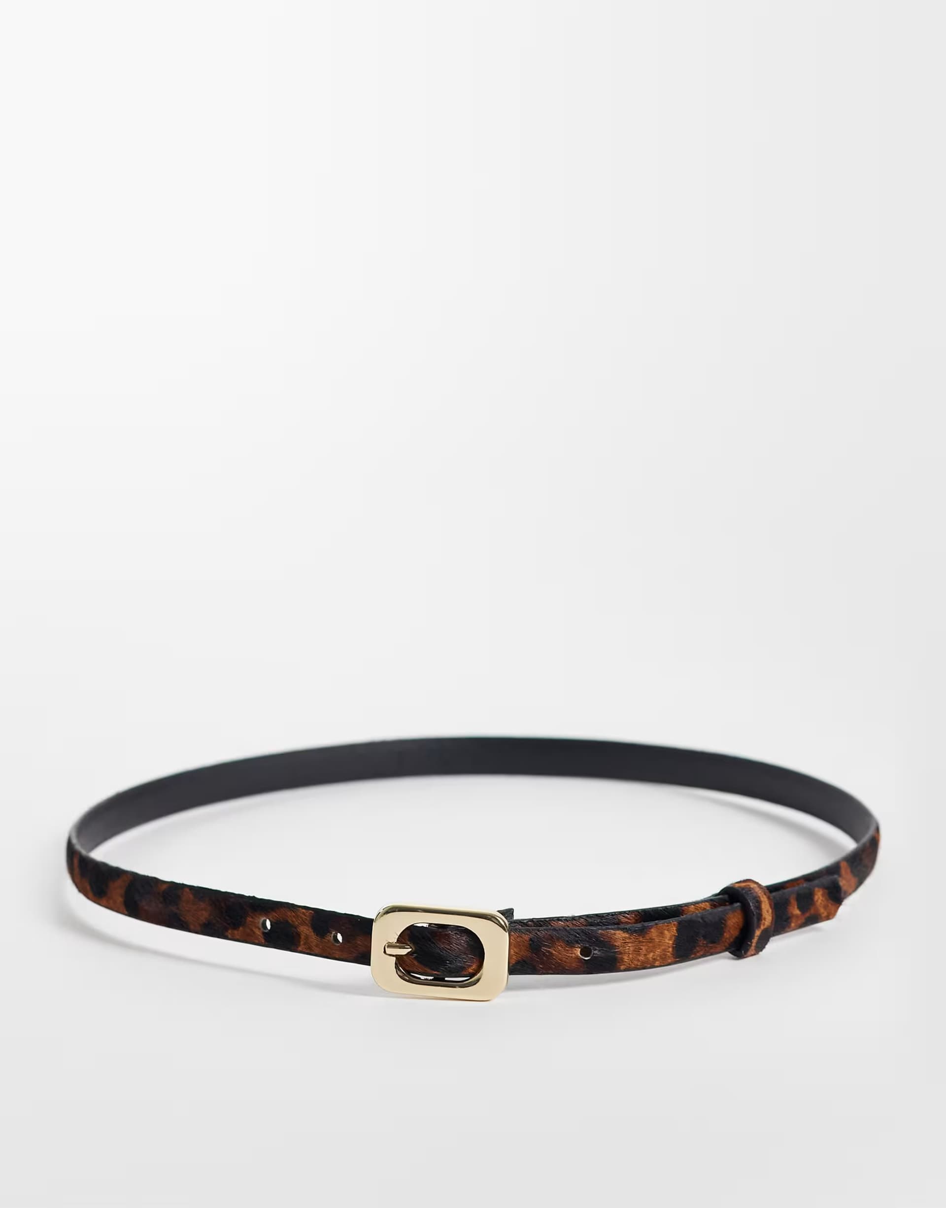 ASOS ASOS Leopard Print Oval Buckle Belt