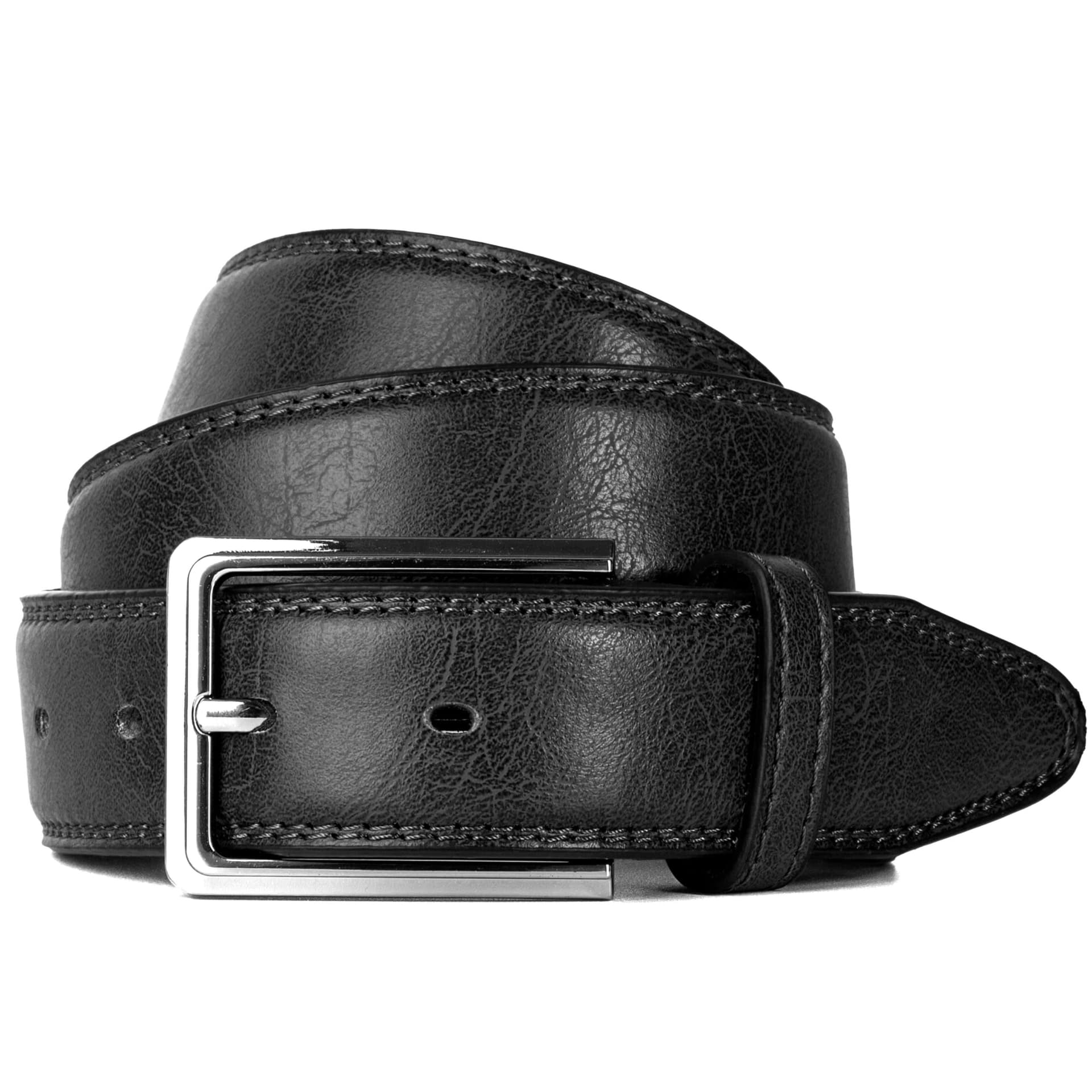 Woodland Leathers Woodland Leathers Men's Black Leather Lined Belt