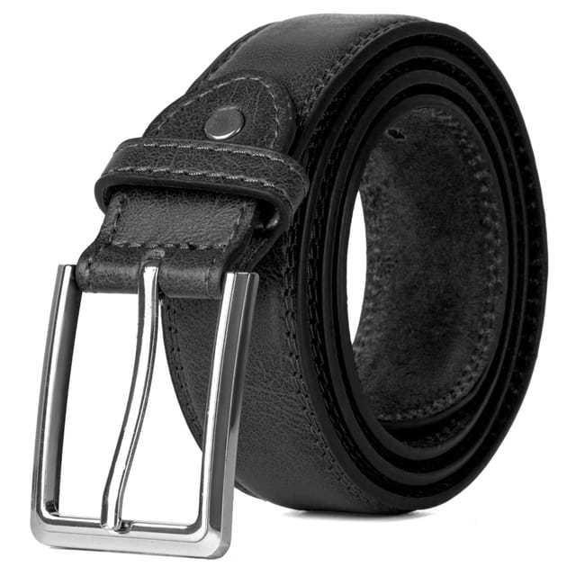 Woodland Leathers Woodland Leathers Men's Men's Leather Lined Belt 1.25″ Classic Belt in Black - 3
