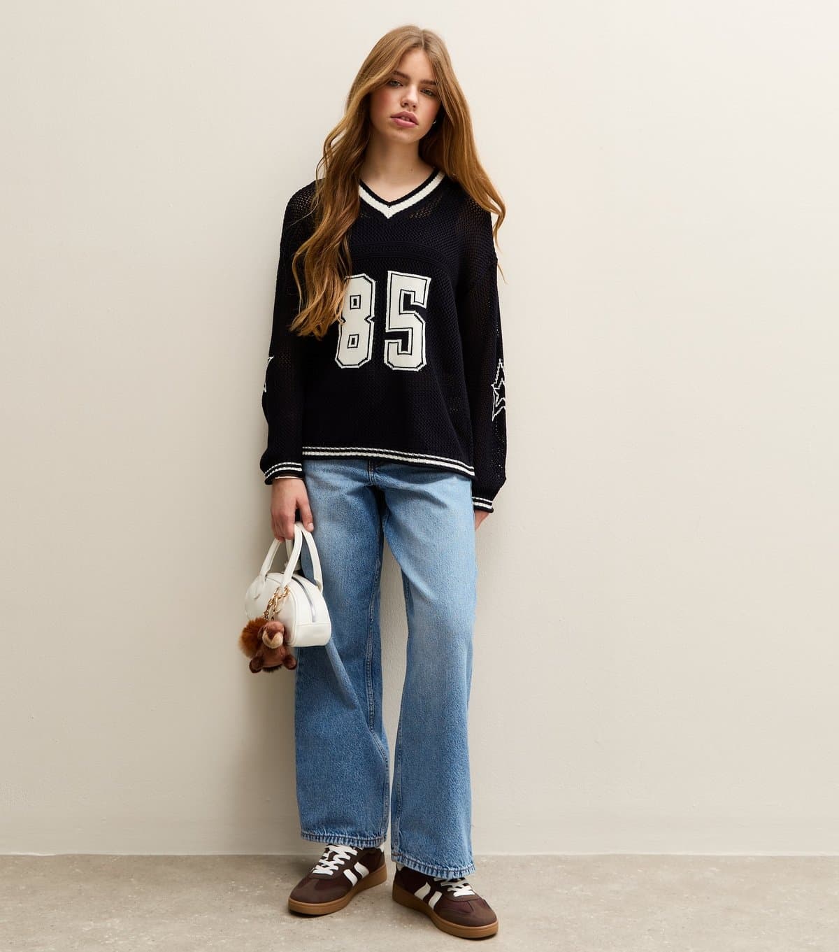New Look Girls' Blue Mid Wash Skater Jeans New Look