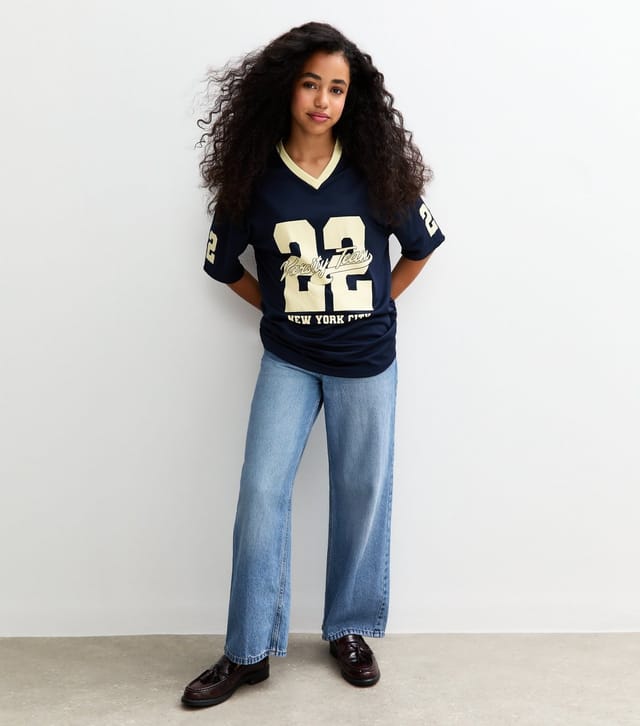 New Look Girls' Blue Mid Wash Skater Jeans New Look - 3