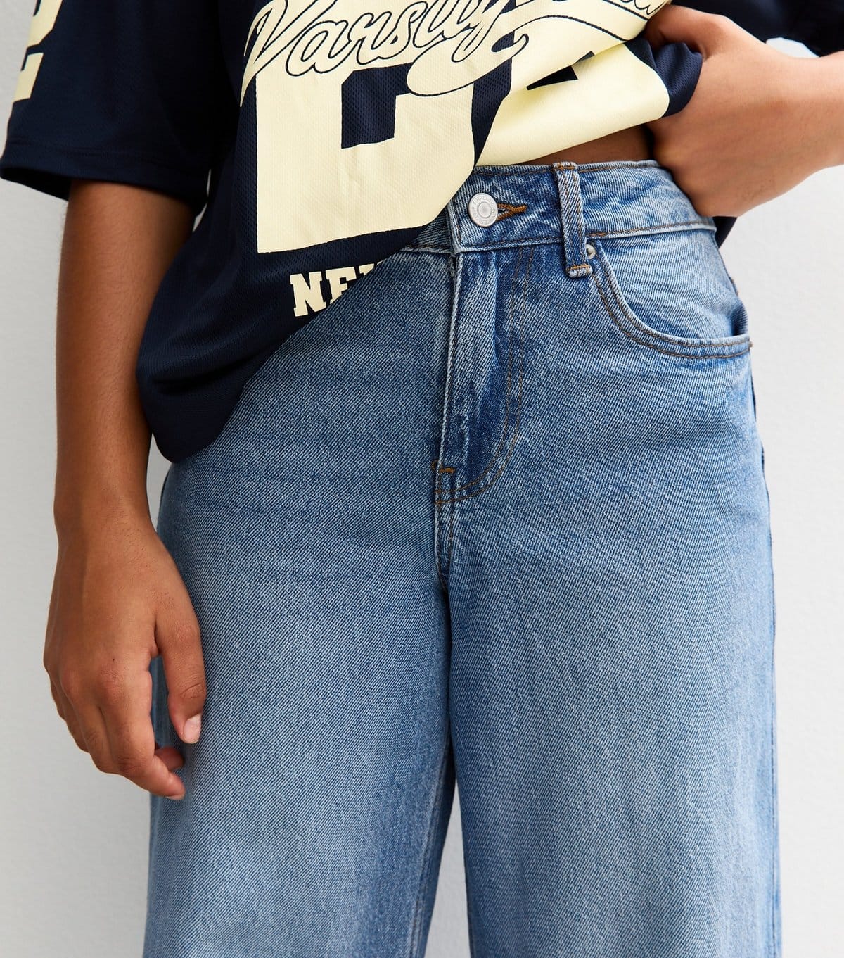 New Look Girls' Blue Mid Wash Skater Jeans New Look - 4