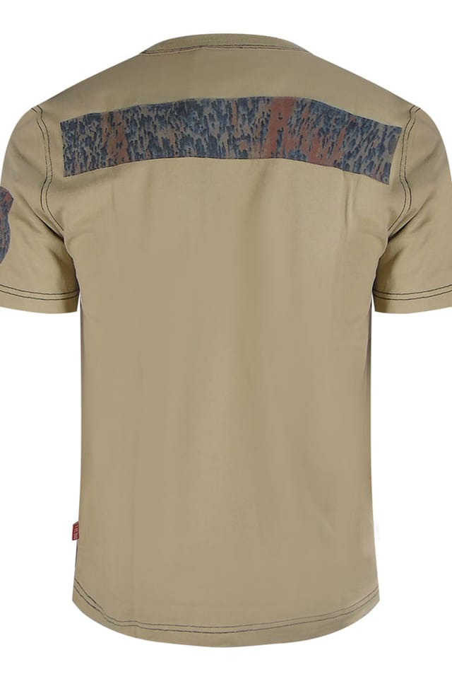Diesel Diesel Men's Pelican Short Sleeve Round T-shirt in Stone - 3