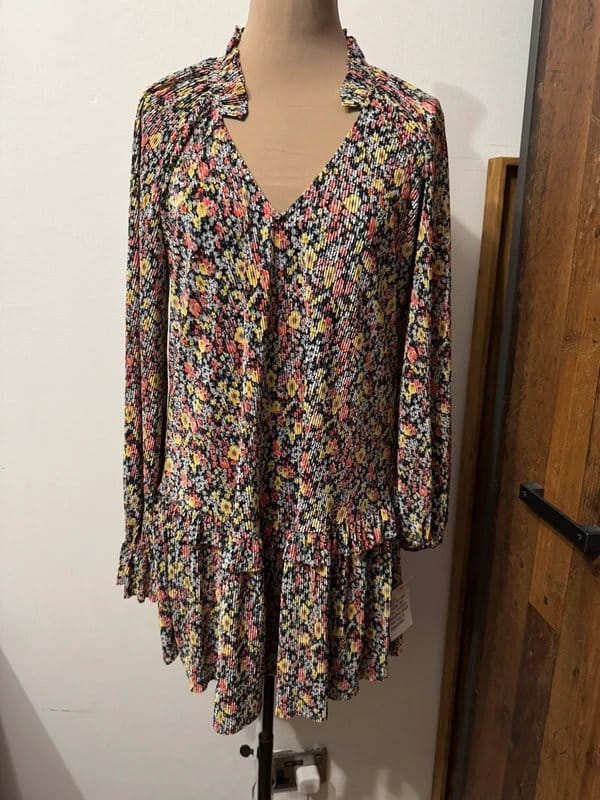 ASOS Design Black Multi Floral Mini Dress