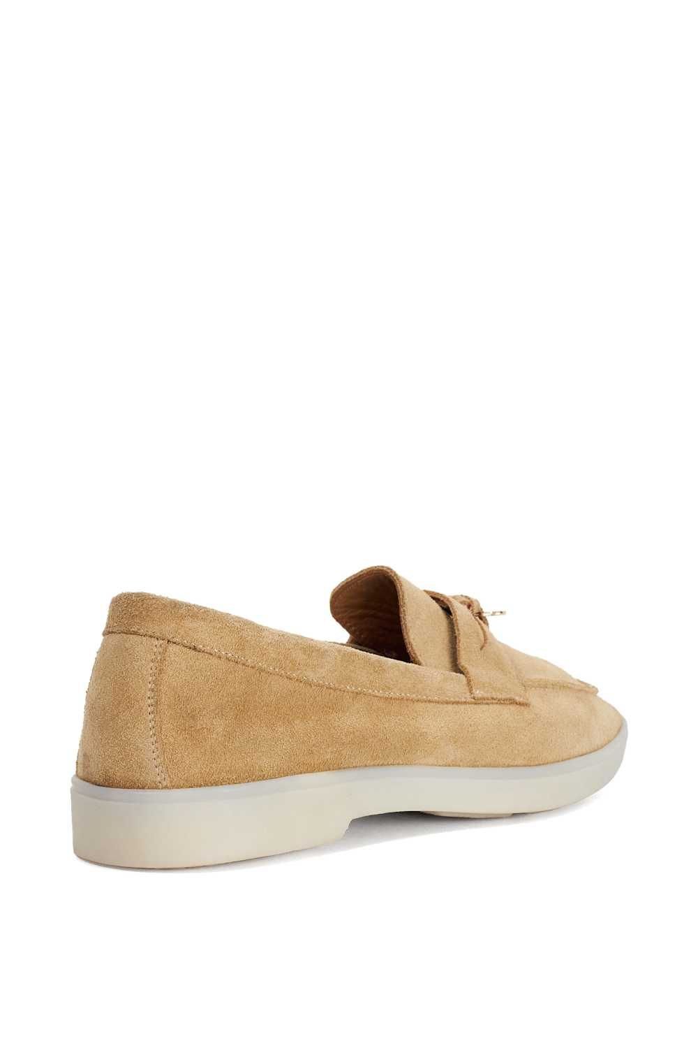 Dune London Dune London Women's Wide Fit 'Grinning' Suede Loafers in Natural - 3