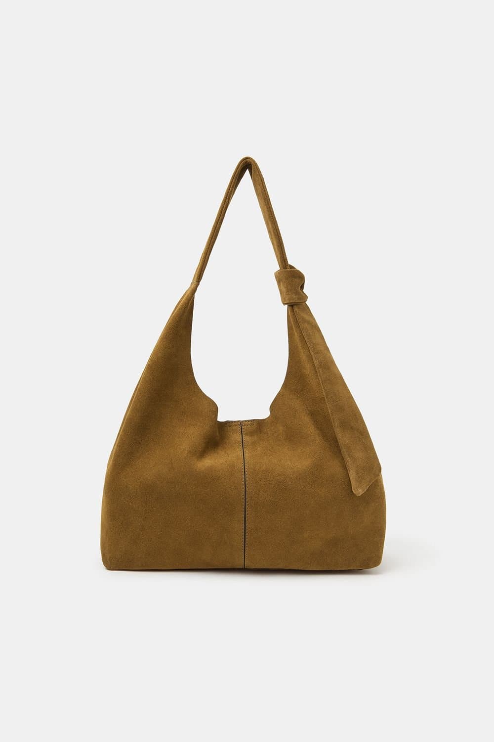 Accessorize Accessorize Women's Slouchy Knot Leather Shoulder Bag in Tan