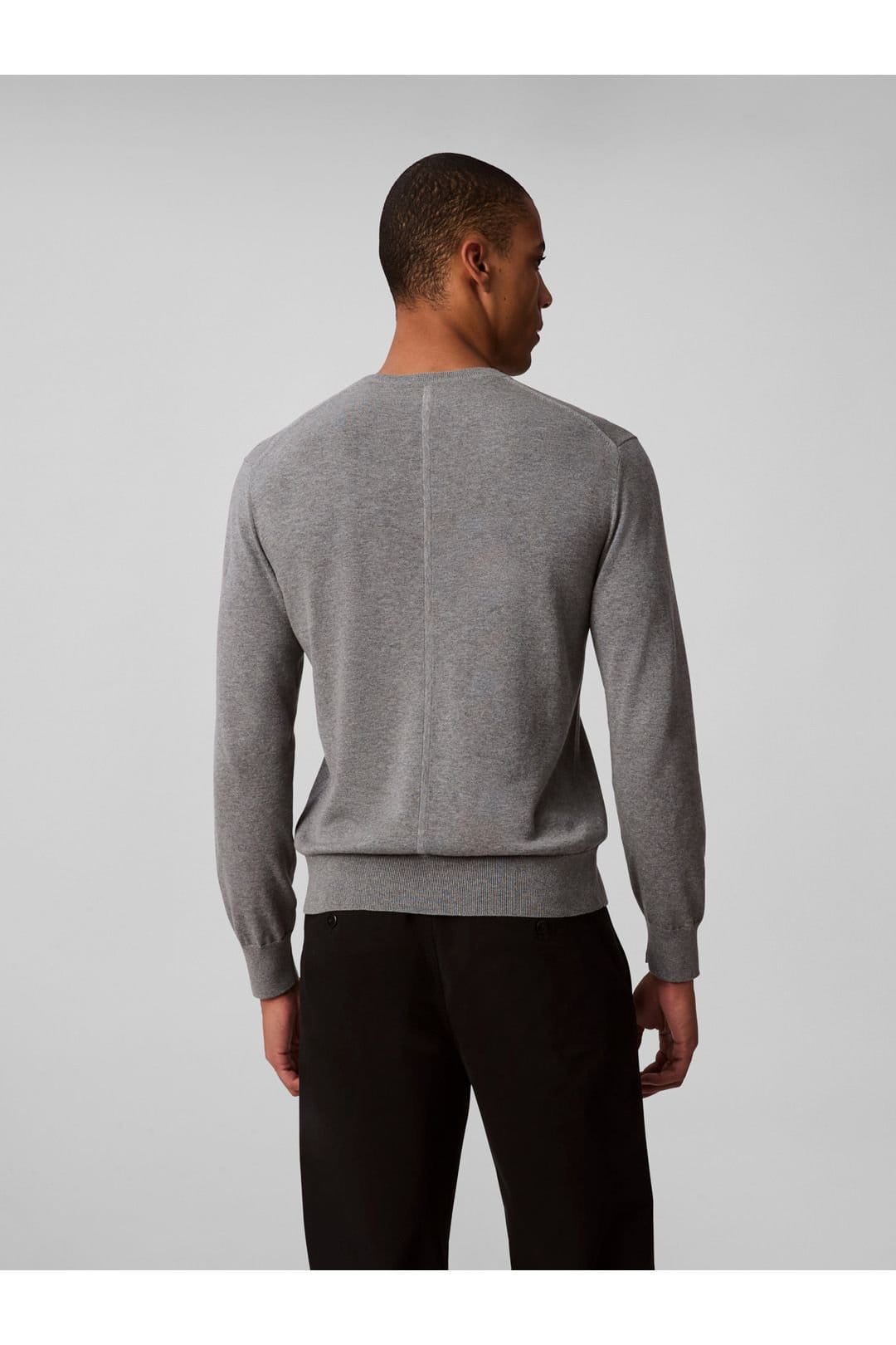 Calvin Klein Calvin Klein Men's Long Sleeved Supima Cotton Crew Neck Jumper Black - 4