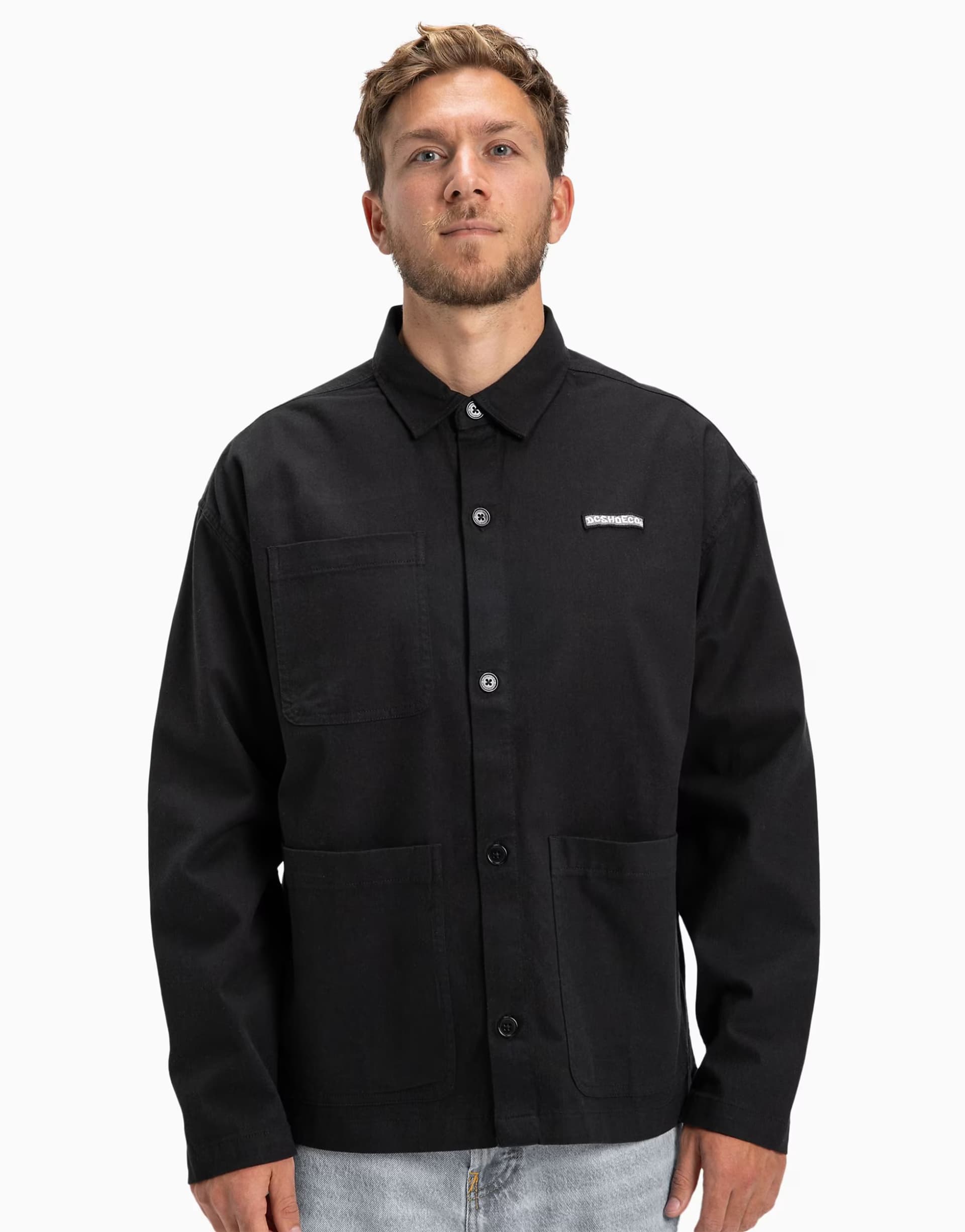 ASOS DC Shoes Showcase overshirt in black
