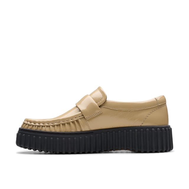 Clarks Clarks Women's Torhill Mocc Beige Patent Slip Ons, Torhill - 2