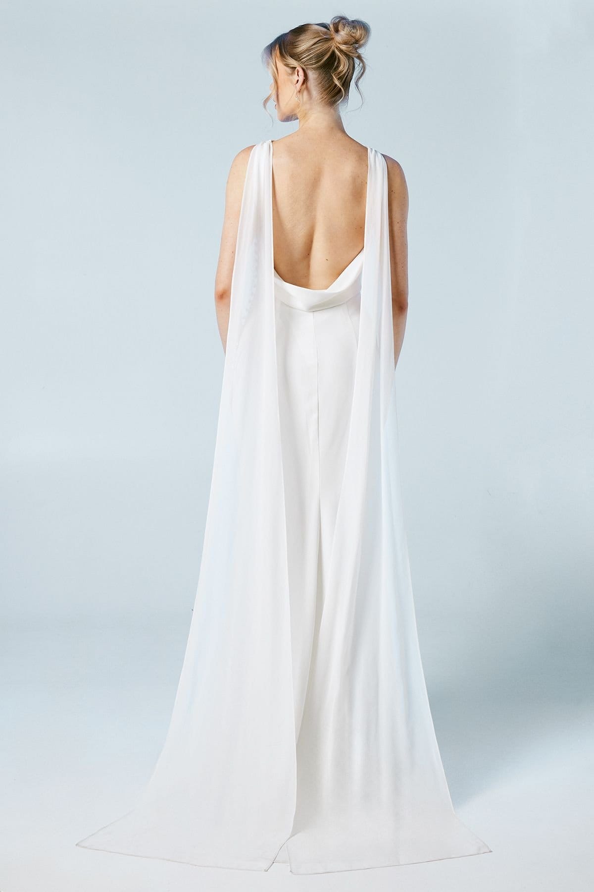 Coast Coast Women's Honoured Chiffon Cowl Back Detail Wedding Dress in Ivory - 4
