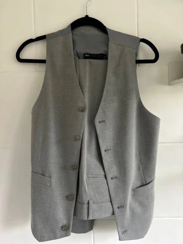 ASOS Design ASOS Design Grey Waistcoat and Trousers