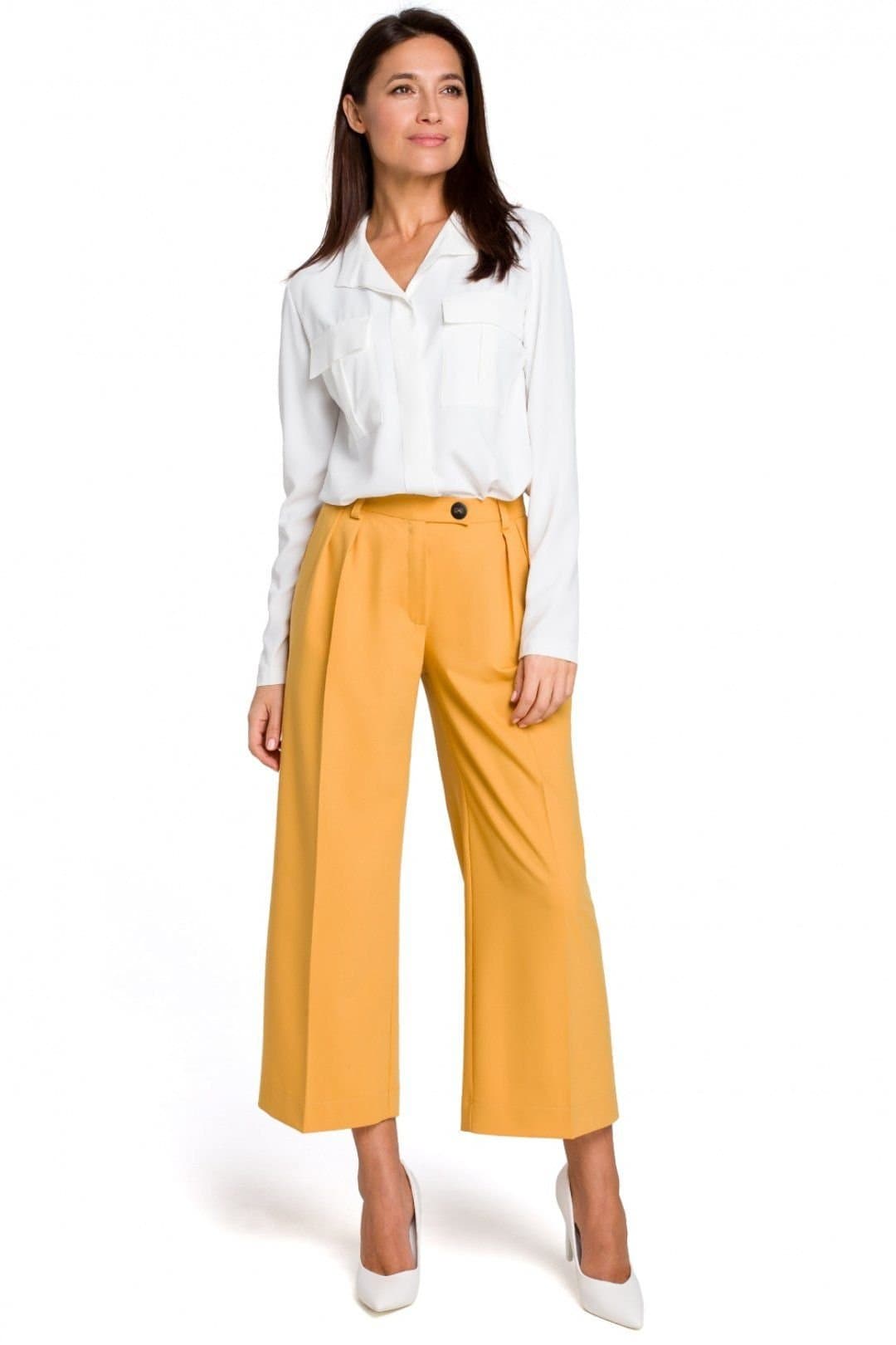Love Lace Love Lace Yellow Loose Culottes Trousers