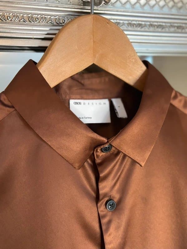 ASOS Men’s Brown Satin Shirt