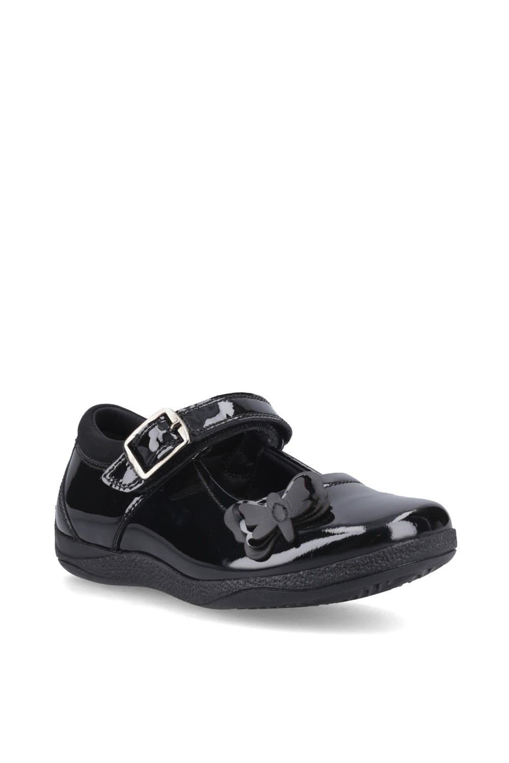 Hush Puppies Hush Puppies Women's Julie Ballerina Patent School Shoes in Black