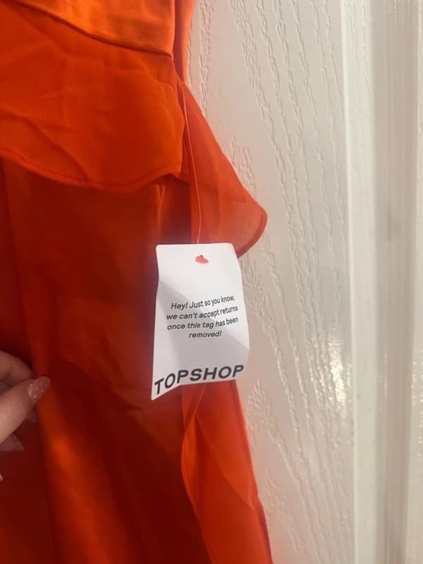 Topshop Topshop orange maxi dress with neck scarf