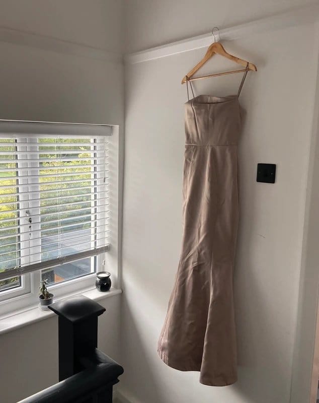 House of CB Almond Satin Maxi Dress