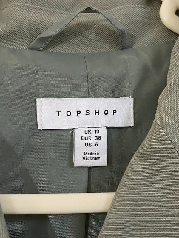 Topshop Topshop Green crop blazer Size 10