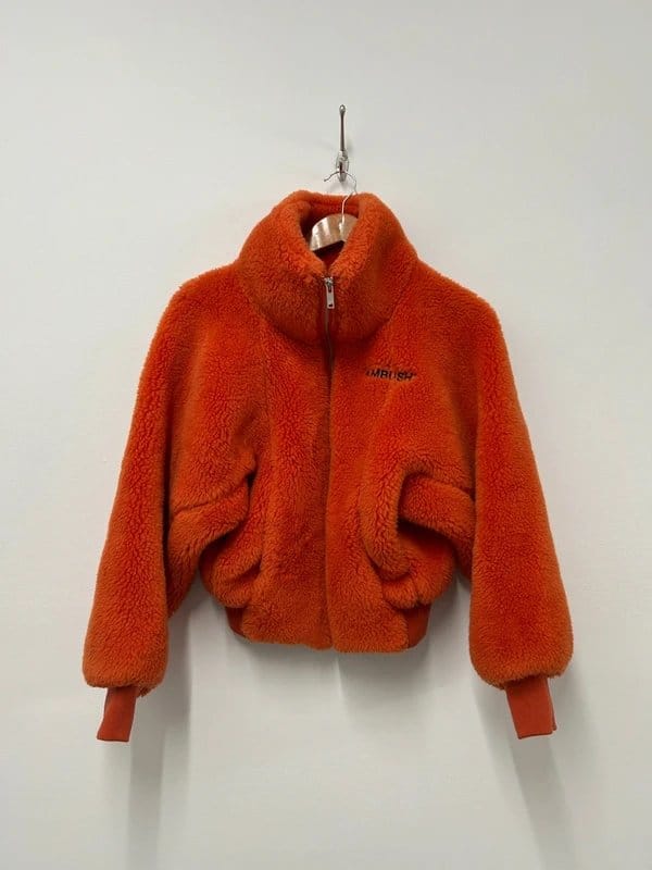 Ambush Orange Wool Fleece Bomber Jacket