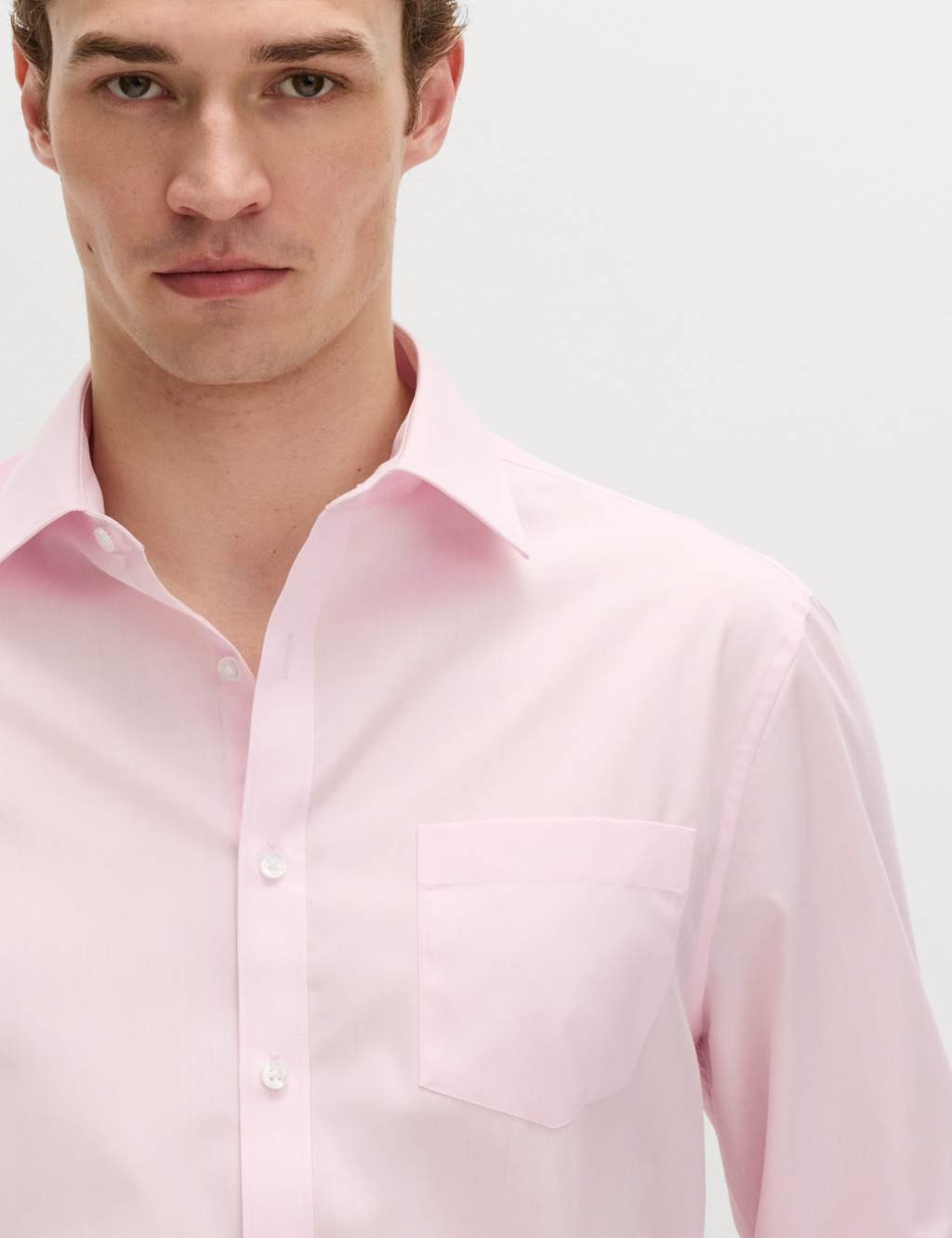 Marks & Spencer M&S 2 Pack Regular Fit Easy Iron Cotton Blend Shirts White Mix - 2