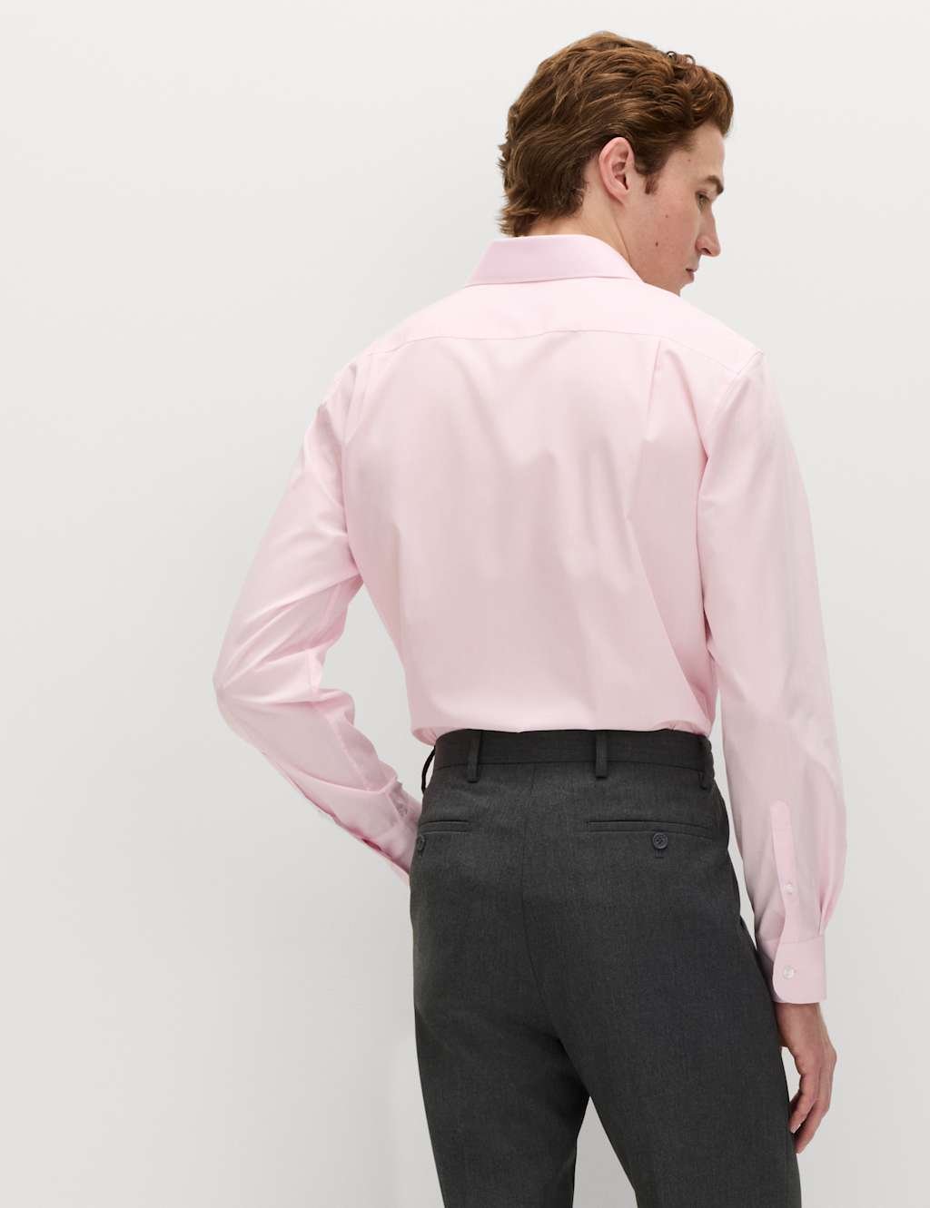 Marks & Spencer M&S 2 Pack Regular Fit Easy Iron Cotton Blend Shirts White Mix - 3