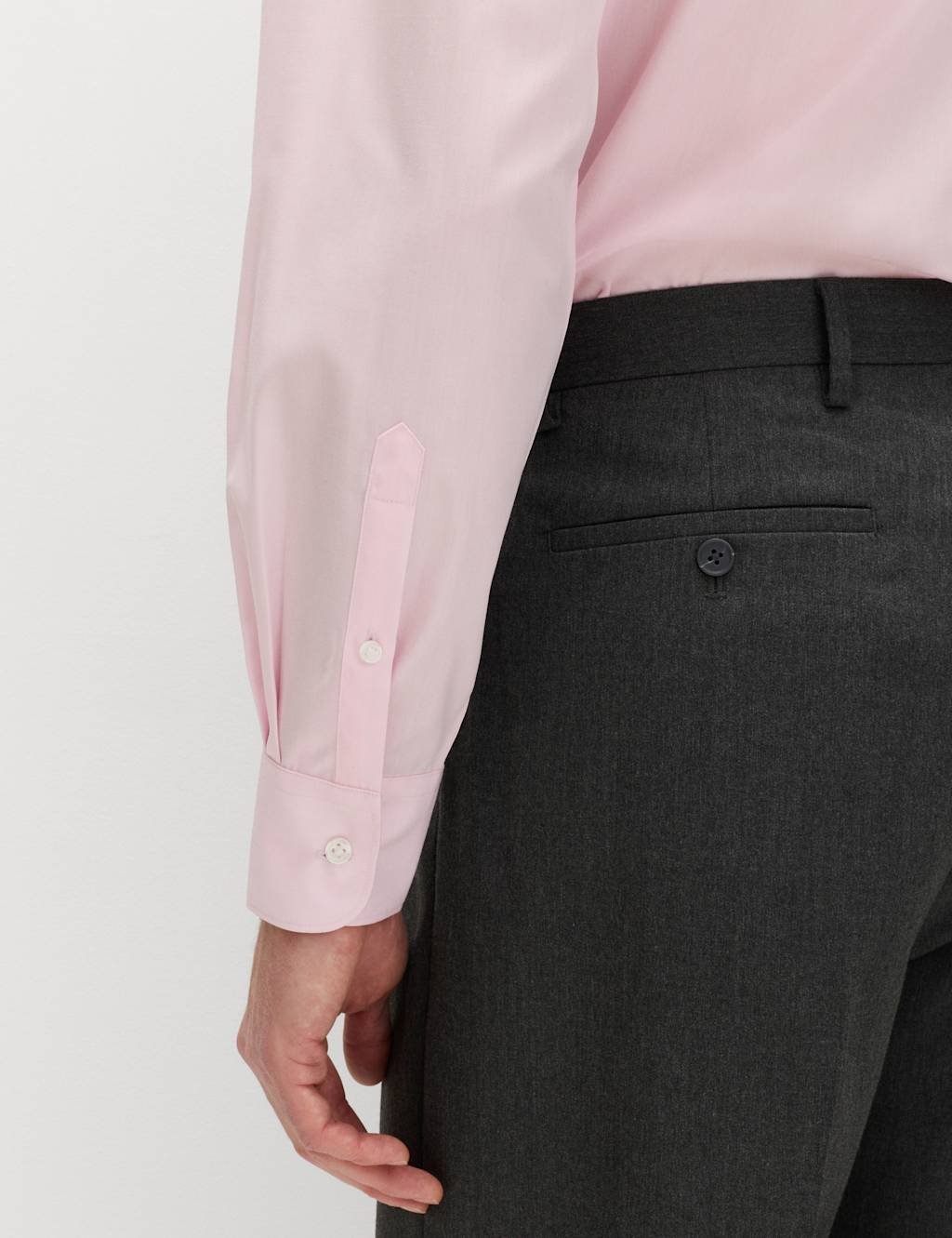 Marks & Spencer M&S 2 Pack Regular Fit Easy Iron Cotton Blend Shirts White Mix - 4