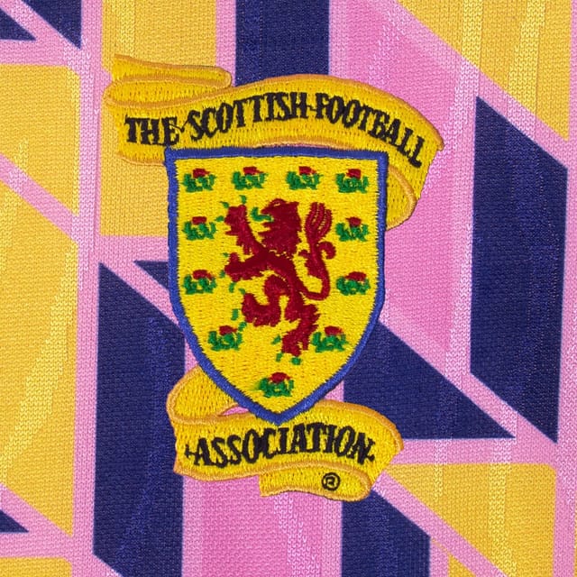 Scottish FA Scottish FA Men's Adults Retro Shirt in Yellow - 3