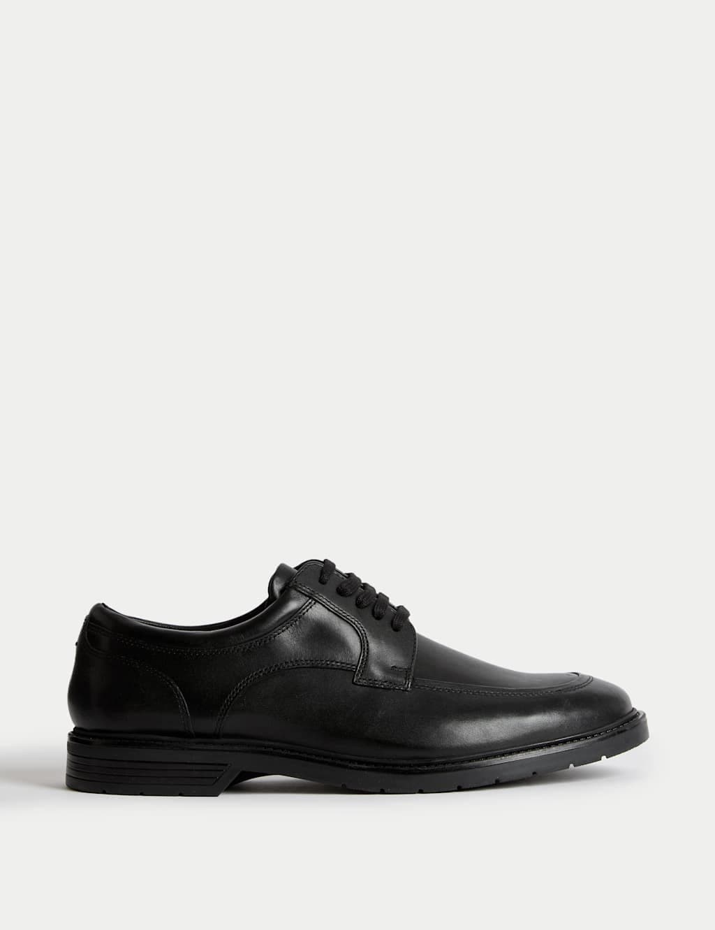Marks & Spencer M&S Wide Fit Smart Step Leather Derby Shoes Black