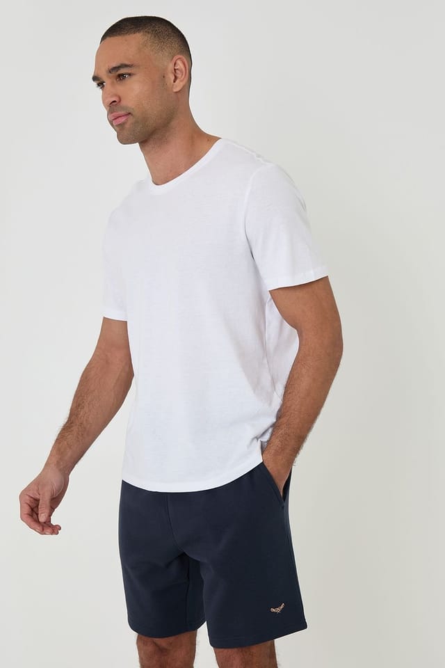 Threadbare Threadbare Men's 'Bergamot' Fleece Shorts in Navy - 3