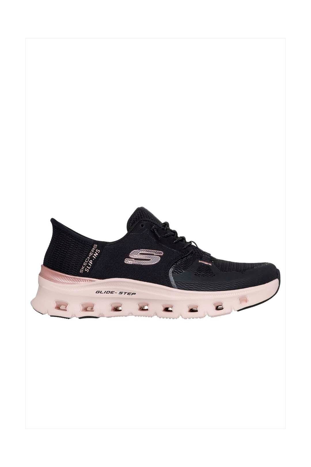 Skechers Skechers Women's Glide-Step Pro Metallic Mesh Bungee Slip-Ins Trainers Black