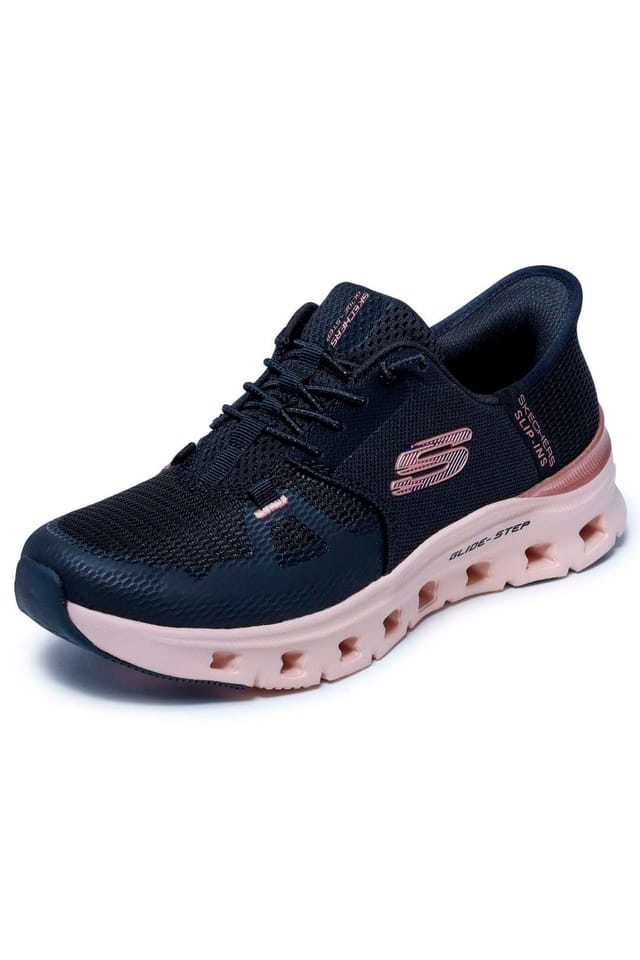 Skechers Skechers Women's Glide-Step Pro Metallic Mesh Bungee Slip-Ins Trainers Black - 3