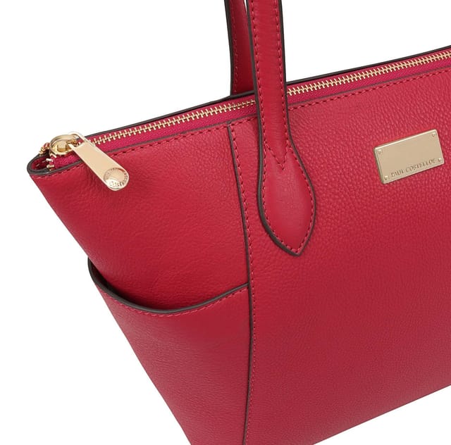 Paul Costelloe Paul Costelloe Women's Morava Leather Tote/Shoulder Bag in Cerise - 2