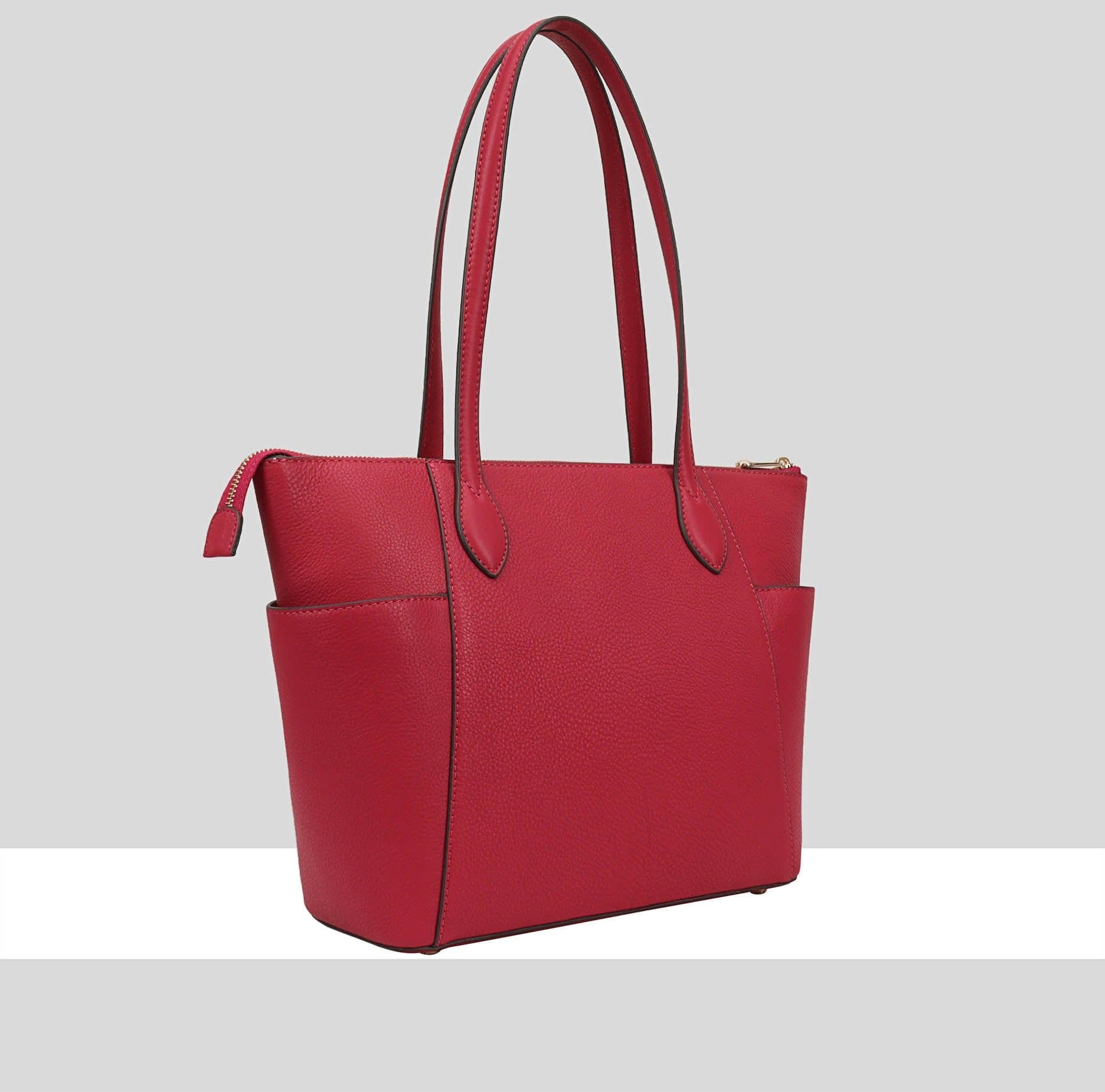 Paul Costelloe Paul Costelloe Women's Morava Leather Tote/Shoulder Bag in Cerise - 4