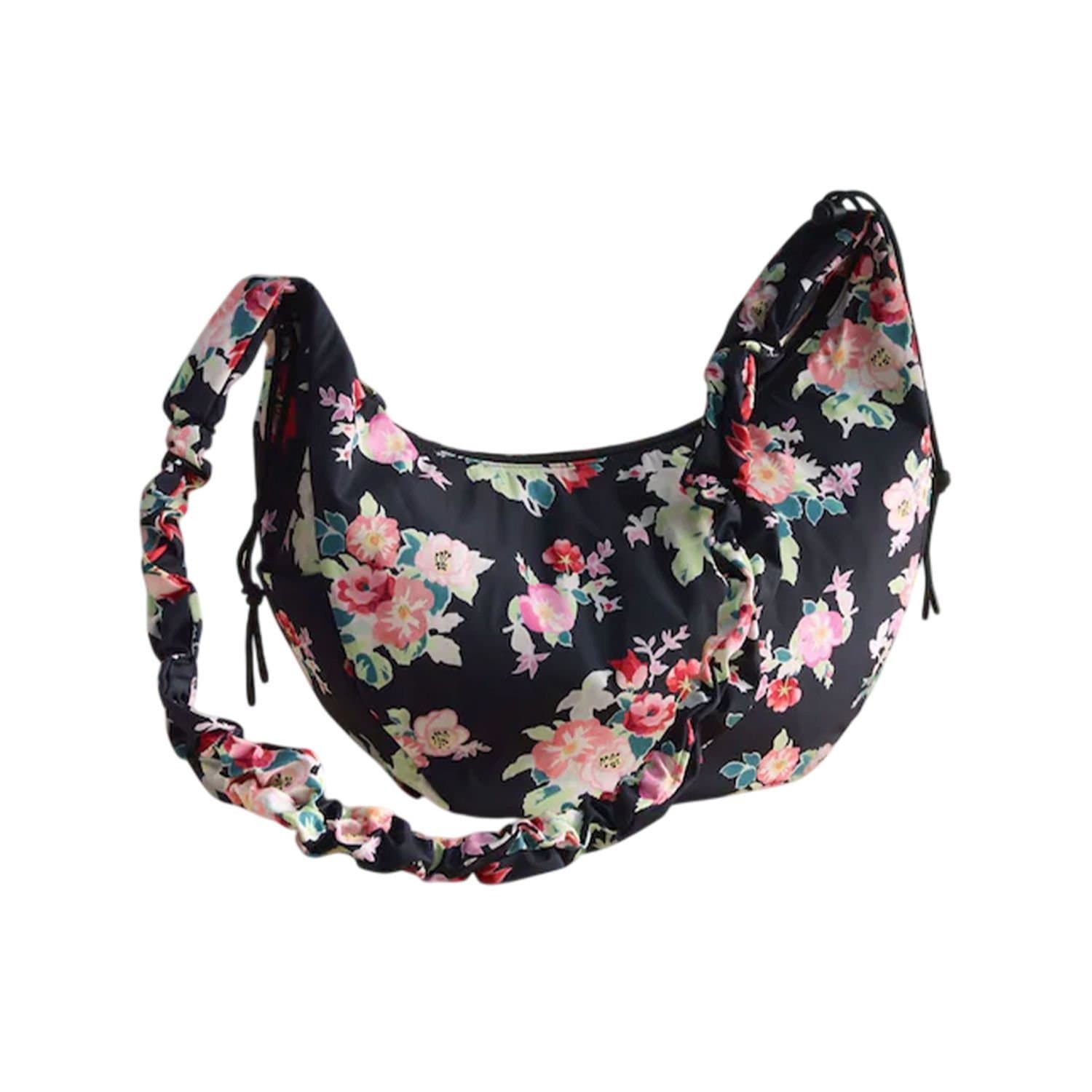 Cath Kidston Cath Kidston Black Floral Crossbody Bag