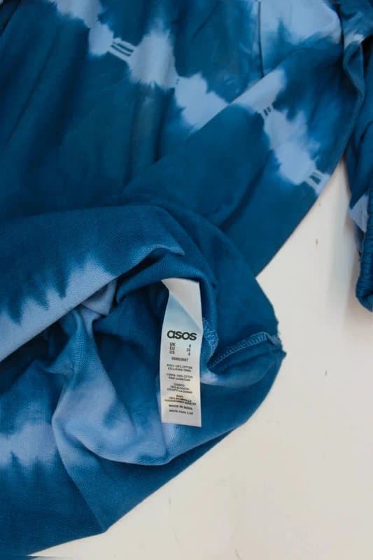 ASOS Asos Navy tie-dyed bardot sweatshirt tunic top Size 8