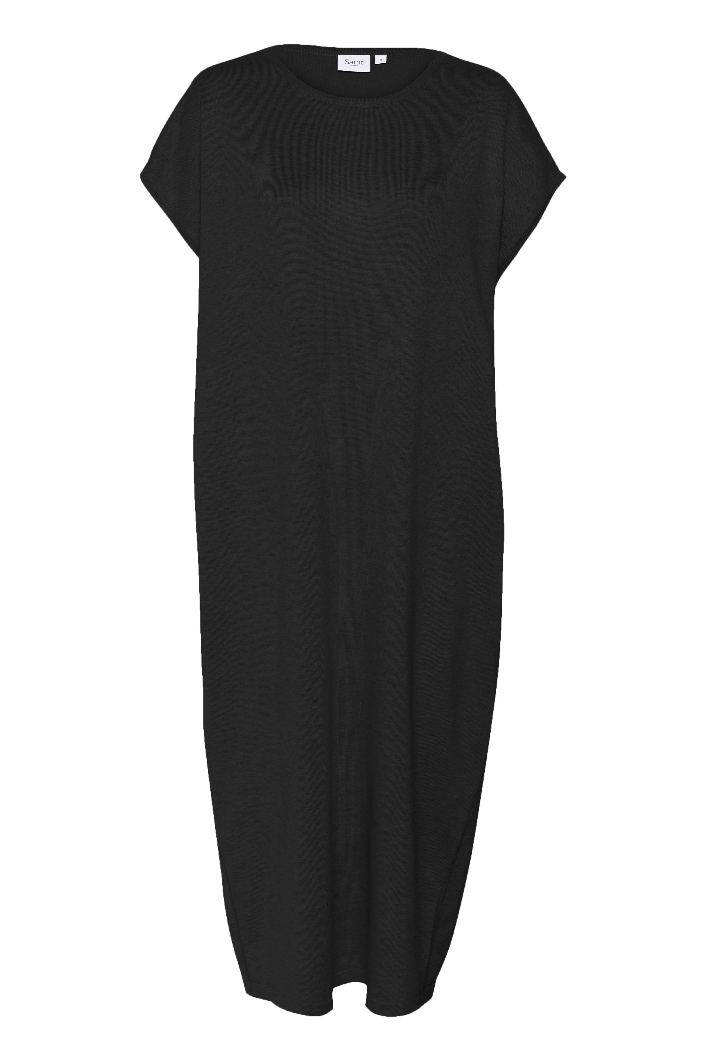 Saint Tropez Saint Tropez Women's MilaSZ Round Neck Short Sleeve Dress in Black - 2