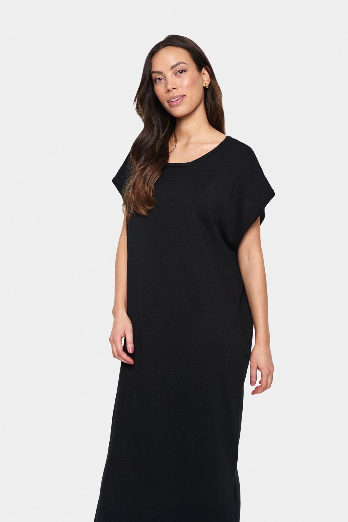 Saint Tropez Saint Tropez Women's MilaSZ Round Neck Short Sleeve Dress in Black - 3