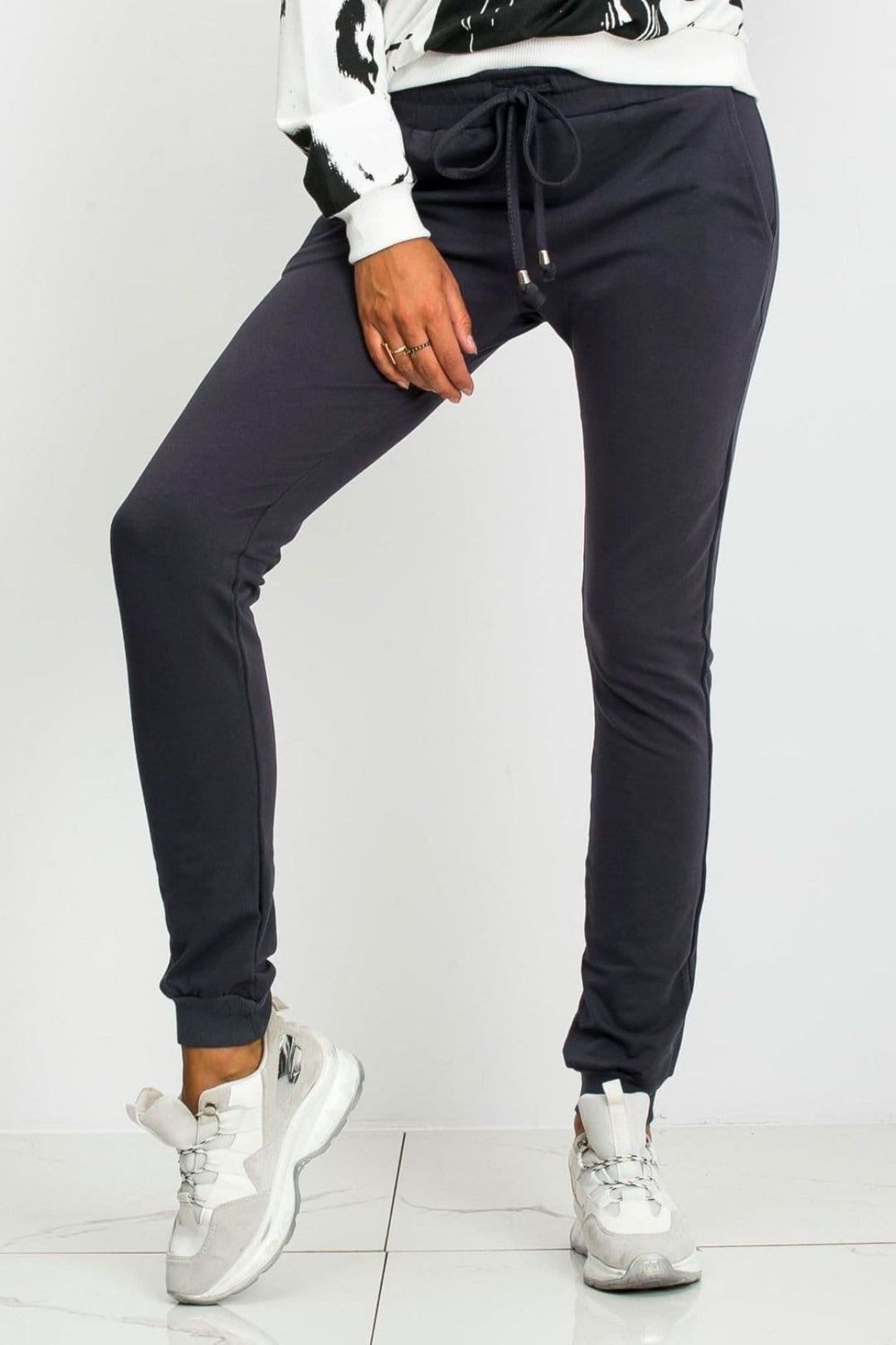 Love Lace Women's Grey Narrow Leg Tracksuit Trousers