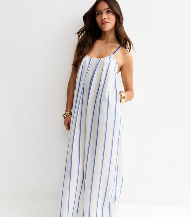 New Look Women's Petite Blue Striped Maxi Dress New Look - 3