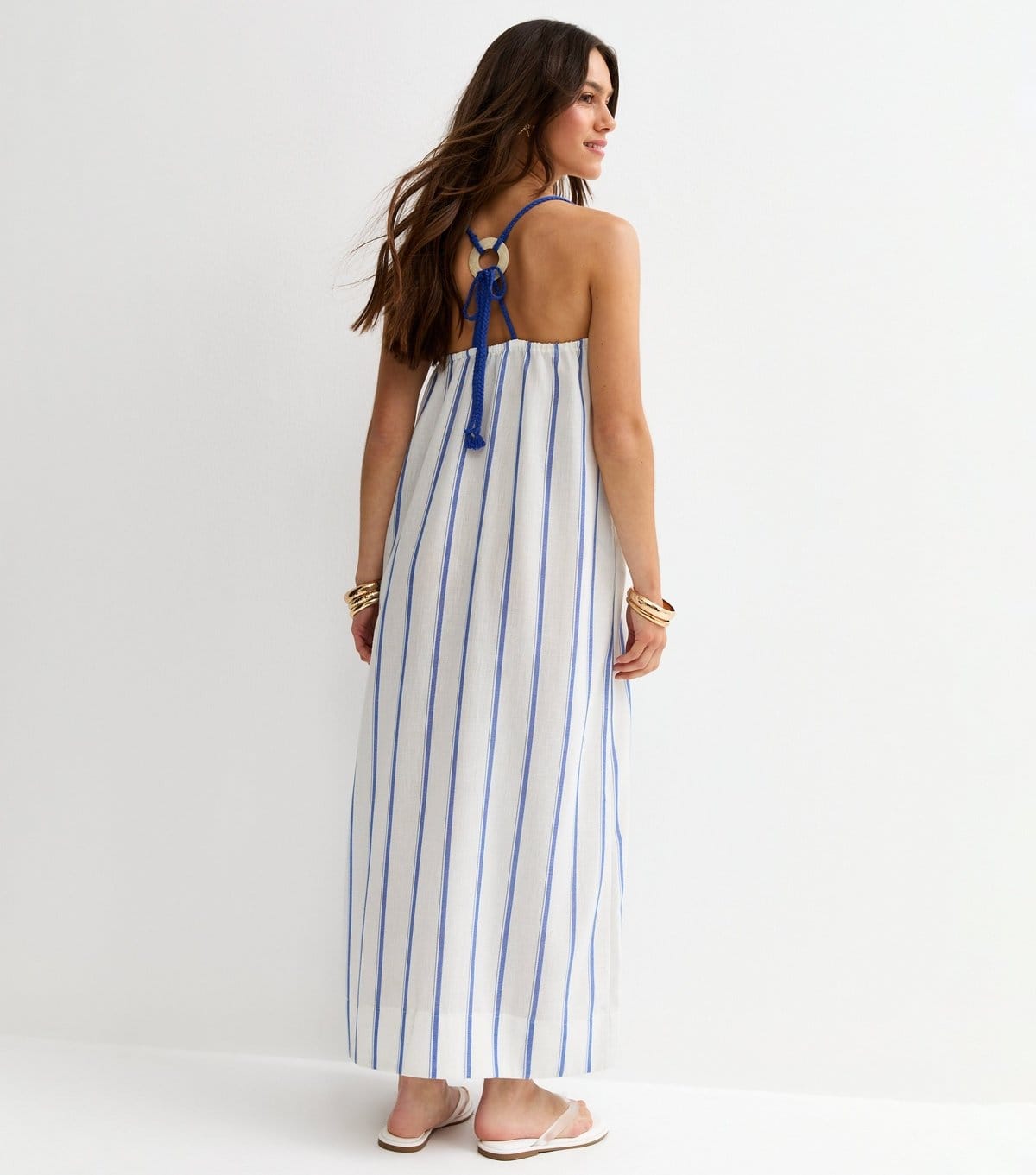 New Look Women's Petite Blue Striped Maxi Dress New Look - 4