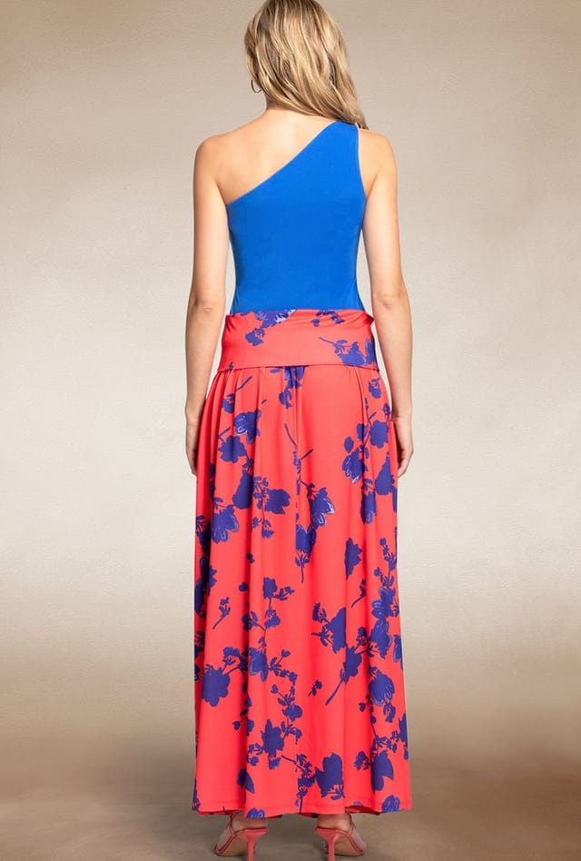 Hot Squash Hot Squash Women's Boho Maxi Skirt in Light Red - 2