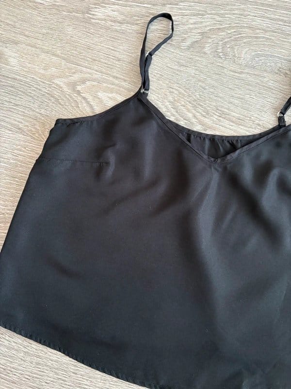 River Island Black Satin Cami Top
